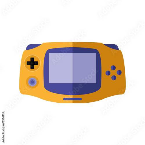 orange videogame console icon vector design