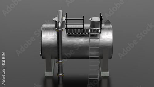 Fuel Tank for gasoline and diesel supply - 3D Illustration