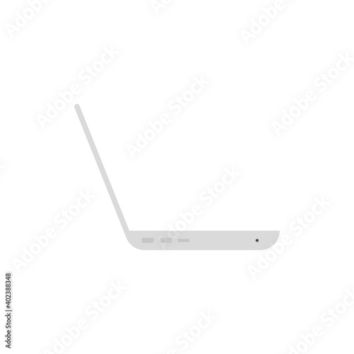 digital laptop side view vector design