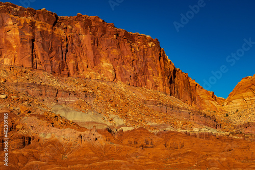 Red sand stone cliffs 