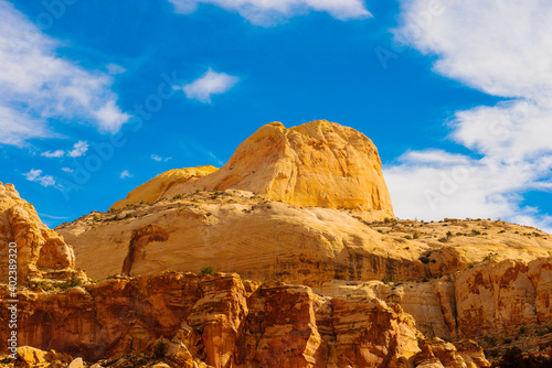 The sand stone peaks in Capital Reef national monument 