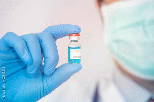 Covid-19 vaccine in laboratory,Coronavirus or Covid-19 outbreak concept