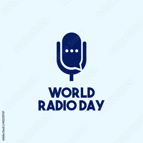 World radio day design template.