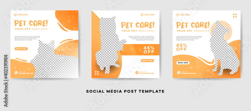 Pet shop promotion social media banner template 