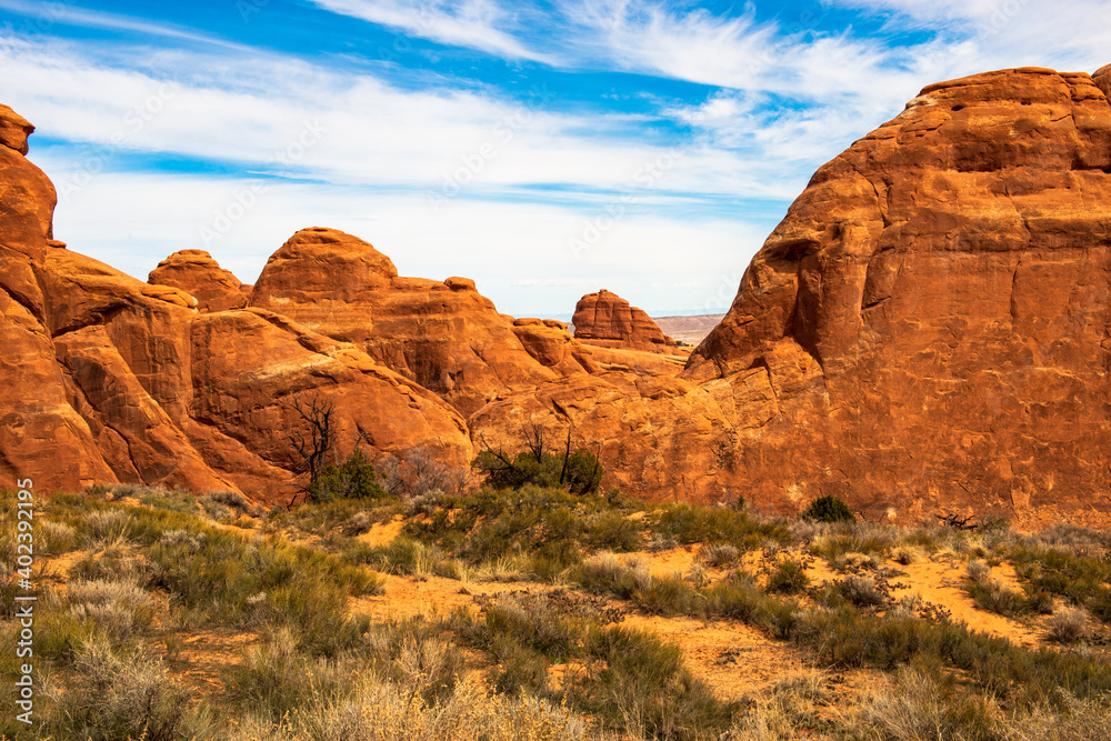 Red stone in Arches National Park