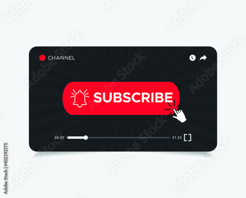 Subscribe, like, share icon modern design template