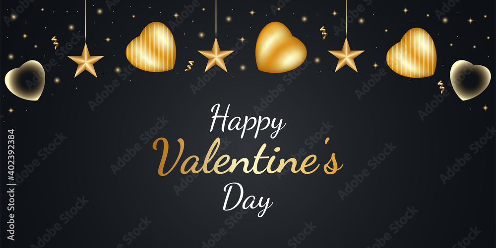 Realistic valentine's day background with heart