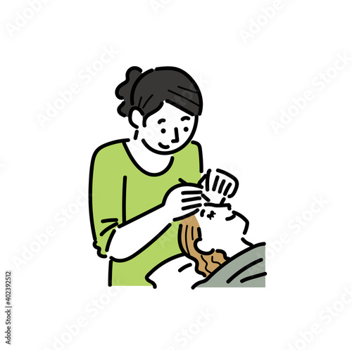 アイリストとして働く20代の女性