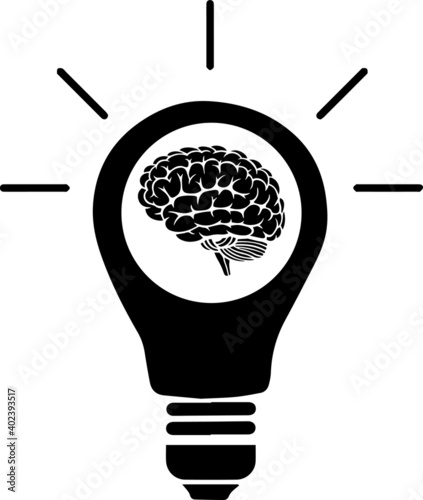 brain in inside of lamp 