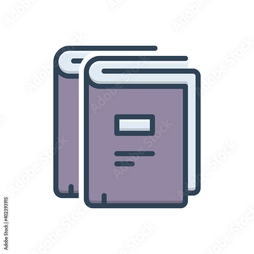 Color illustration icon for publish