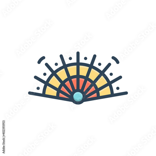 Color illustration icon for spanish