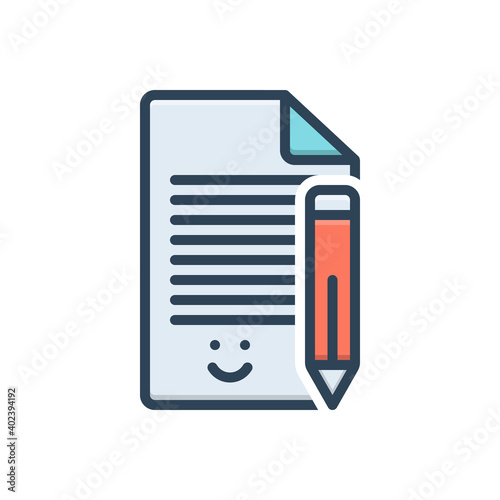 Color illustration icon for phrase
