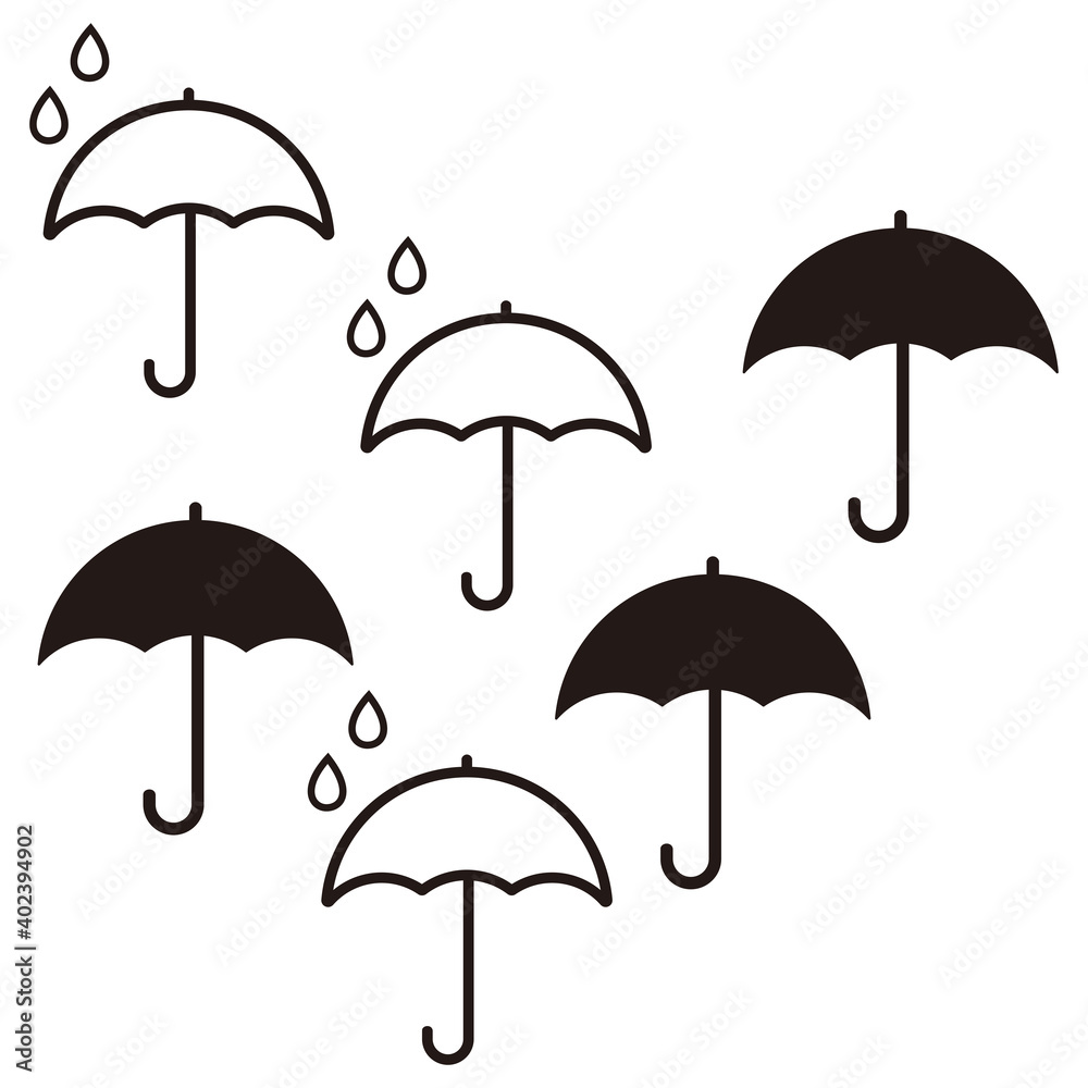 umbrella set, icon vector design template umbrella set, icon vector design template