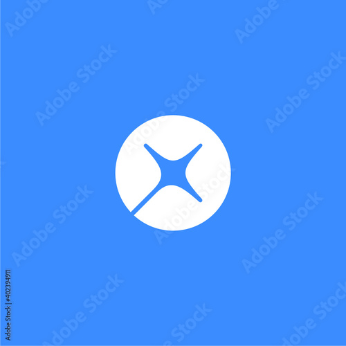 simple o star logo design