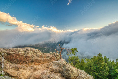 clouds over the mountains