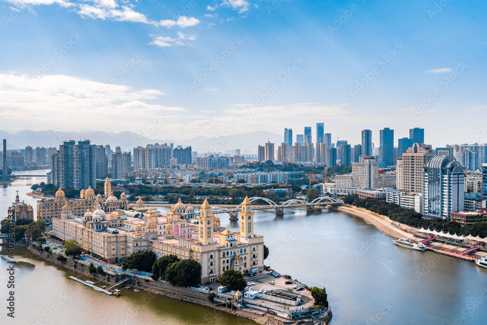 Sunny scenery of Zhongzhou Island, Fuzhou, Fujian, China Sunny scenery of Zhongzhou Island, Fuzhou, Fujian, China