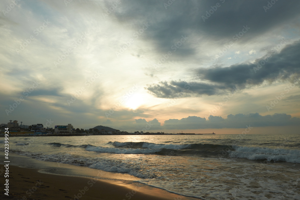 Fototapeta premium Jeju Island Beach Sunset
