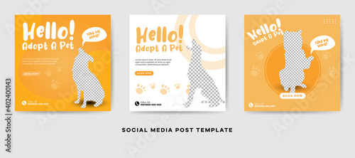Pet shop promotional social media banner template 