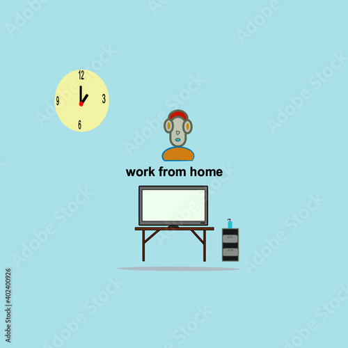 Work from home fonts and computer work online
