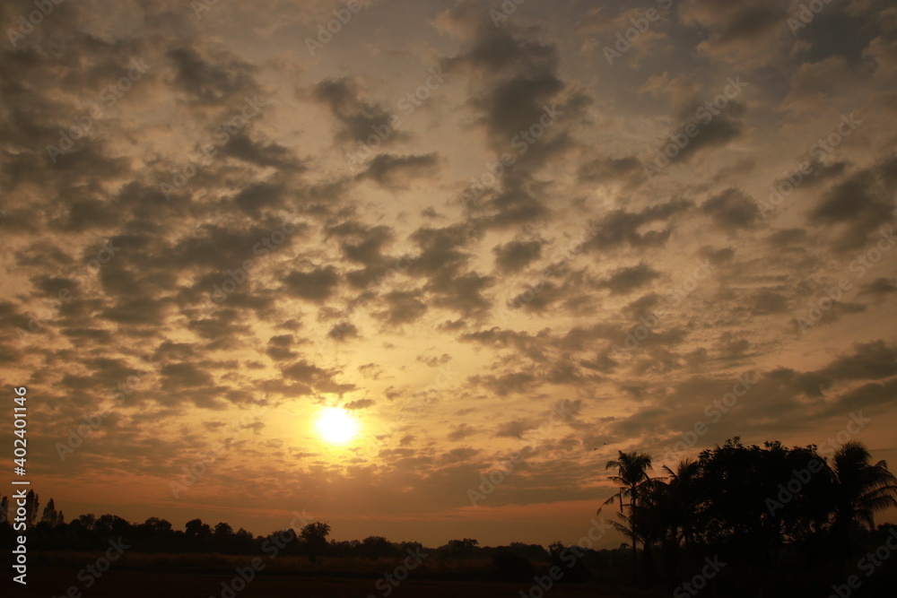 Obraz premium Close up cloudy sky in the morning
