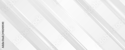 White square shape abstract technology concept Background. Minimal Geometric vector illustration. Grey white abstract background geometry shine and layer element vector for presentation design. 