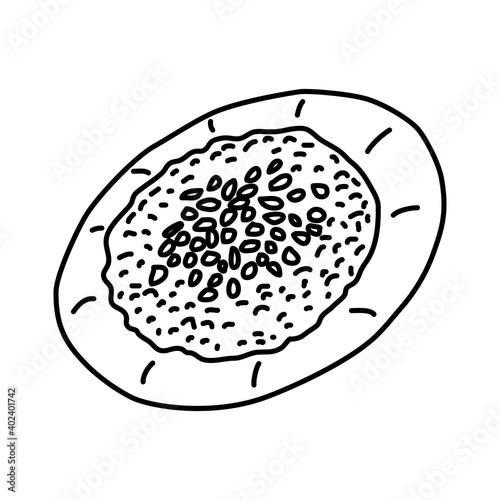 Jareesh Icon. Doodle Hand Drawn or Outline Icon Style