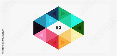 Free Download Mosaic triangle pattern abstract background for cover, banner, flyer and poster and other template - GFXLoad