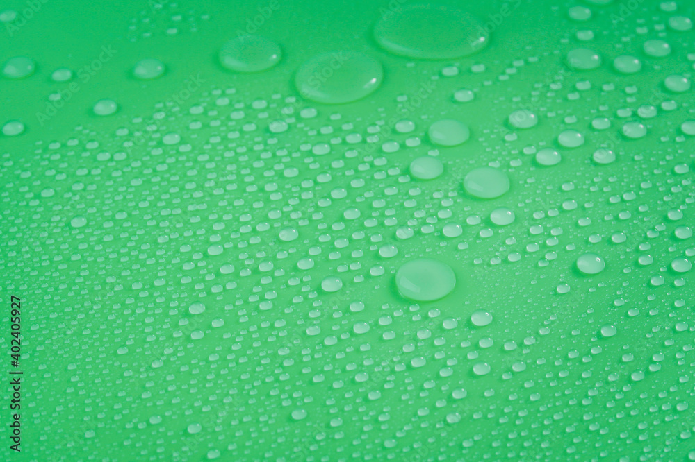 Waterdrop on blue and green background