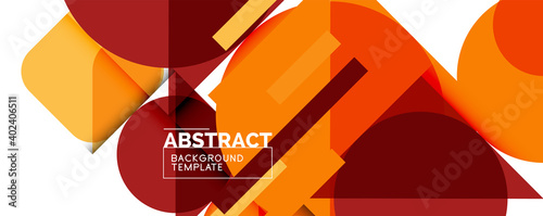 Simple circles and triangles abstract background. Vector illustration for covers, banners, flyers and posters and other designs