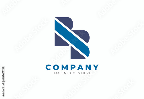 Free Download Abstract initial B and B Logo, blue monogram letter isolated on white background, usable for business and company logos, flat design logo template, vector illustration - GFXLoad