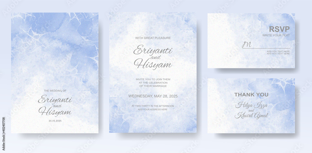 Watercolor wedding invitation card Watercolor wedding invitation card