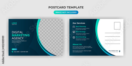 Creative corporate business Modern postcard EDDM design template photo