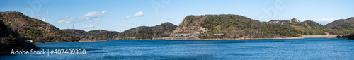 兵庫県・権現ダム湖の景色