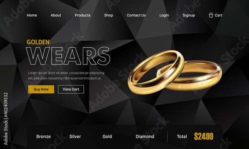 Jewellery Web User Interface Design