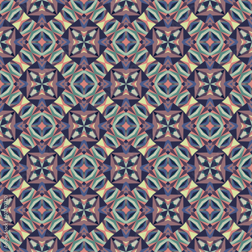 Geometric seamless pattern, abstract colorful background, vector texture.