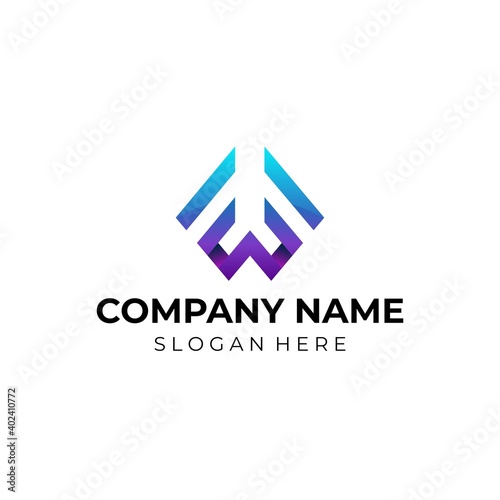 Free Download Letter W logo designs concept vector. 3D initial letter icon logo template - GFXLoad