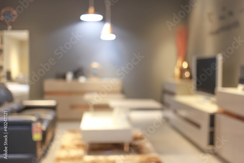 Abstract blur living room interior for background
