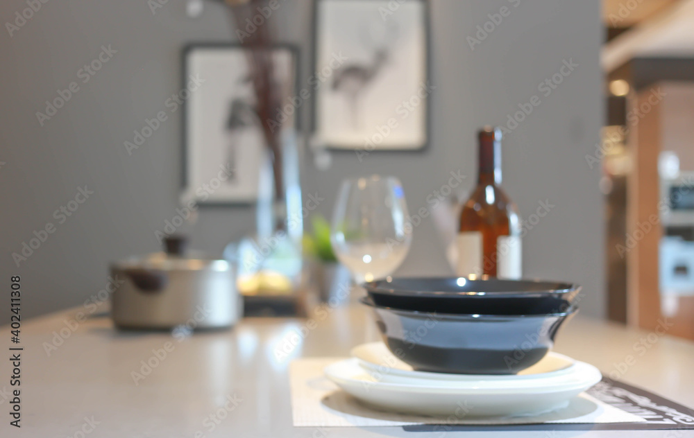 Blur image of modern Kitchen Room interior. Kitchen Room. Blur image of modern Kitchen Room interior. Kitchen Room.