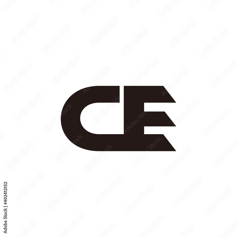 vector of abstract letter ce geometric logo vector vector of abstract letter ce geometric logo vector