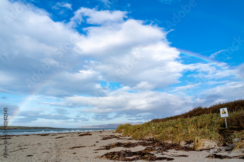 Beautiful rainbow above Narin Strand , Donegal - Ireland