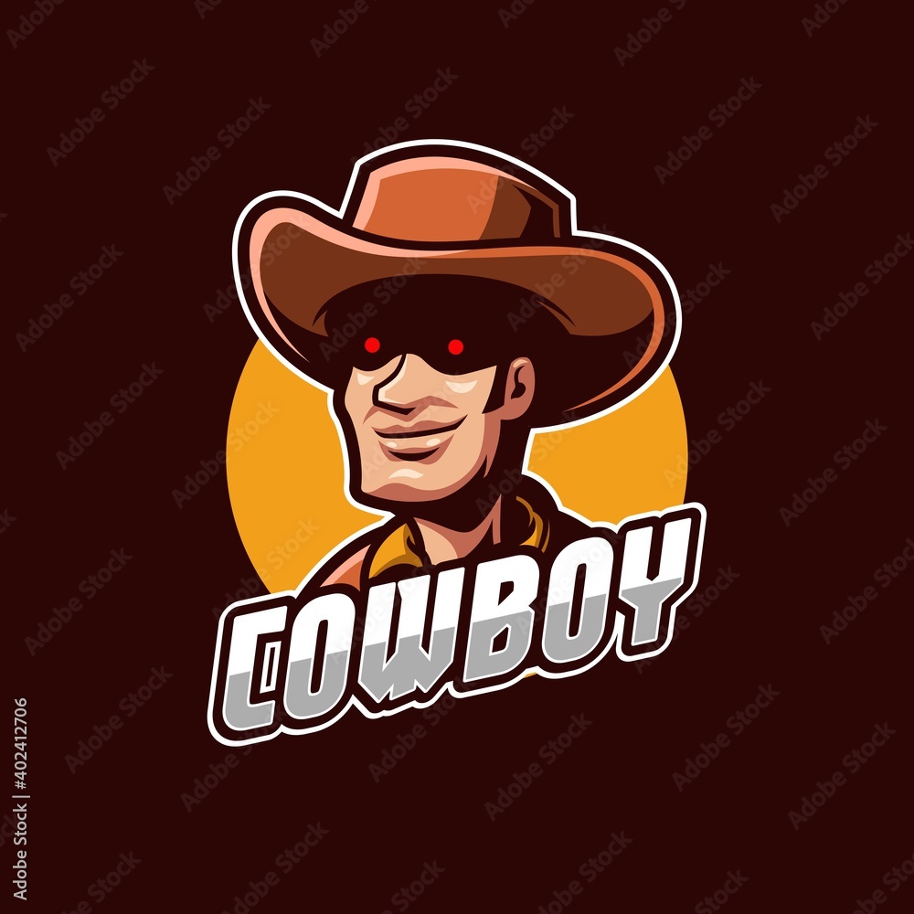 Cowboy E-sports Logo Template