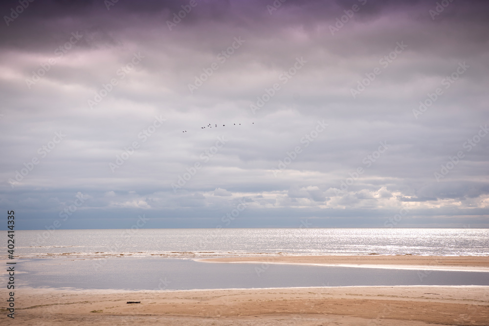 Typical Baltic seascape at sunset