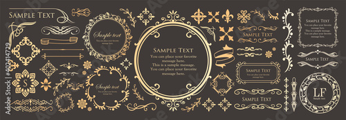 高級感のあるフレームデザイン　カードデザイン　アンティーク　ラグジュリー　ビンテージ