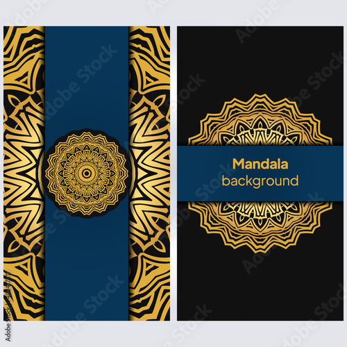 Flyer pages Ornament Illustration Concept with Mandala. Vintage Art Indian, Magazine. Vector Decorative Layout Design. Vector