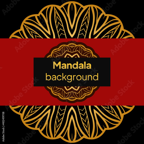 Yoga Card Template With Mandala Pattern. For Business Card, Fitness Center, Meditation Class. Vector Illustration.