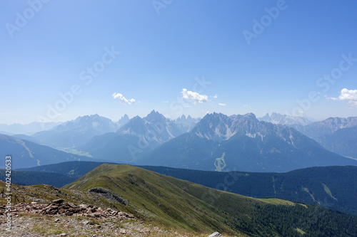 Panoramic view of the german alps photo