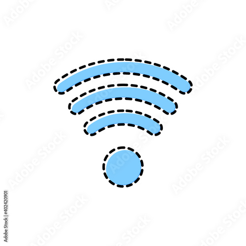 Wi Fi icon, flat design template, vector illustration