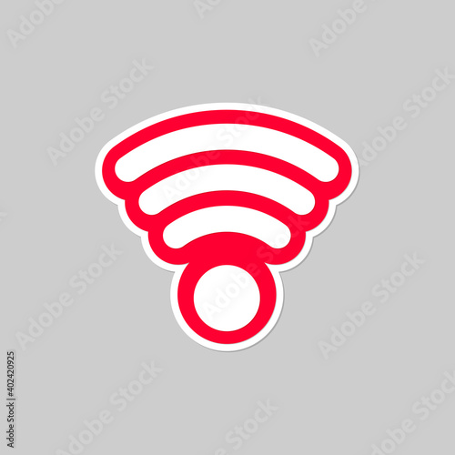 Wi Fi icon, flat design template, vector illustration