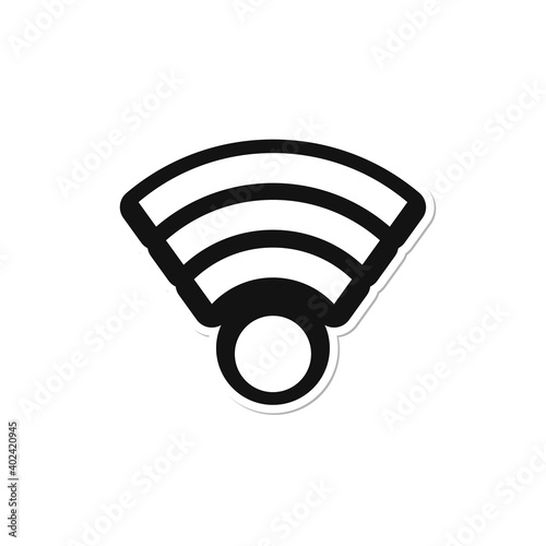 Wi Fi icon, flat design template, vector illustration
