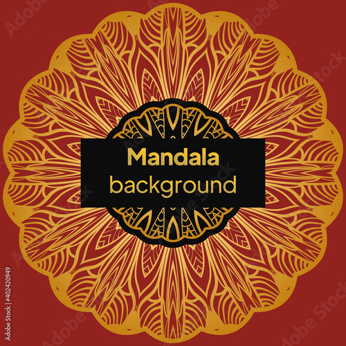 Yoga Card Template With Mandala Pattern. For Business Card, Fitness Center, Meditation Class. Vector Illustration.